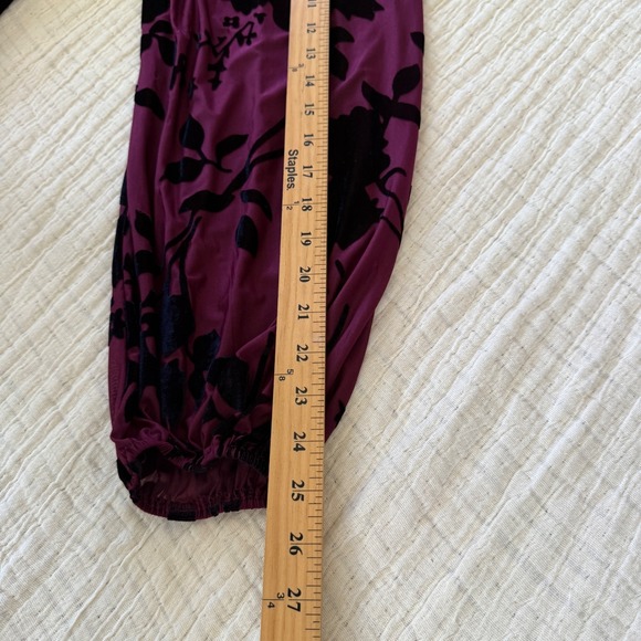 Baltic Born Velvet Burnout Maxi Dress Long Sleeve M Whimsigoth Grunge Fairy - Picture 9 of 11